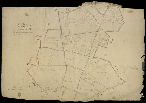 Plan du cadastre napoléonien - Goyencourt : A