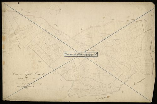 Plan du cadastre napoléonien - Grandcourt : Chevieucourt, B1