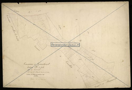 Plan du cadastre napoléonien - Grandcourt : Chevieucourt, B2