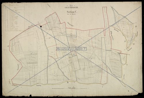 Plan du cadastre napoléonien - Grattepanche : Masures (Les), C