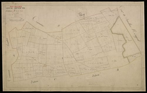 Plan du cadastre napoléonien - Grivesnes (Ainval-Septoutre) : Moulin (Le), A
