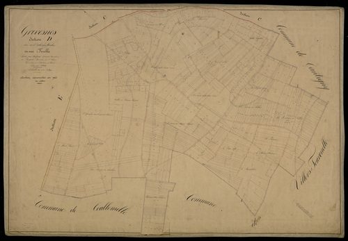 Plan du cadastre napoléonien - Grivesnes : Vallée des Muches (La), D