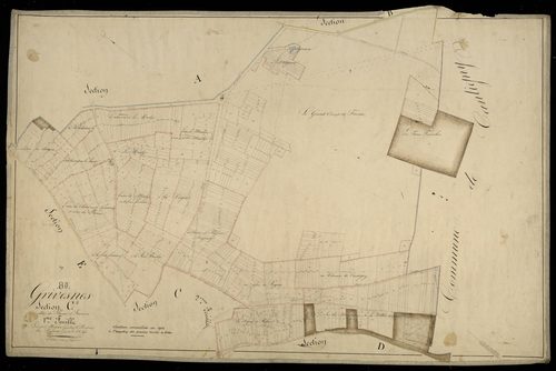 Plan du cadastre napoléonien - Grivesnes : Plessier (Le) ; Favières, C1