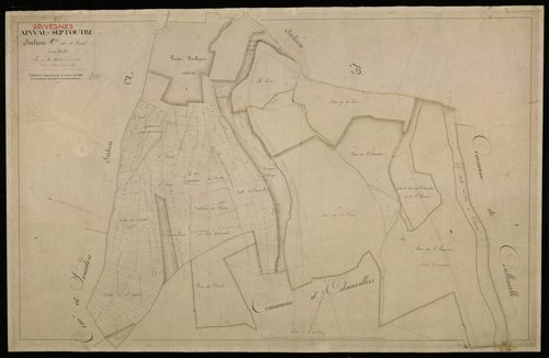 Plan du cadastre napoléonien - Grivesnes (Ainval-Septoutre) : Ainval, C