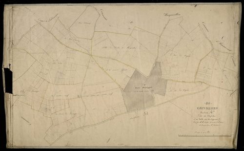 Plan du cadastre napoléonien - Grivillers : Chef-lieu (Le), A