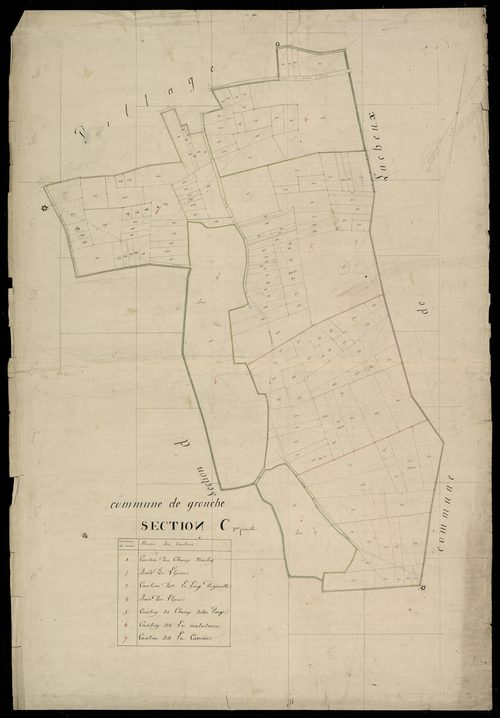 Plan du cadastre napoléonien - Grouches-Luchuel (Grouche) : C2