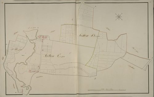Plan du cadastre napoléonien - Grouches-Luchuel (Grouches Luchuel) : A1, D2 et E2