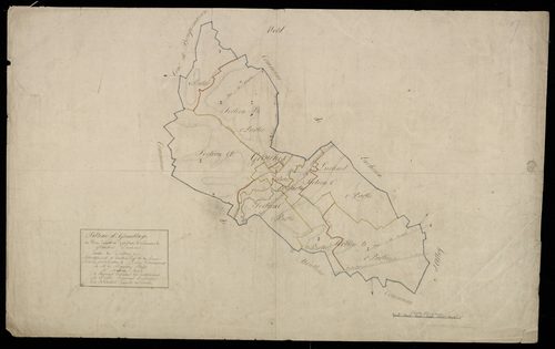 Plan du cadastre napoléonien - Grouches-Luchuel (Grouches Luchuel) : tableau d'assemblage