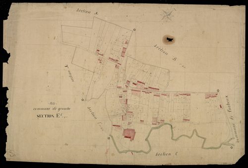Plan du cadastre napoléonien - Grouches-Luchuel (Grouche) : E1