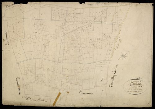 Plan du cadastre napoléonien - Gueschart : Fond des Maisons (Le), D