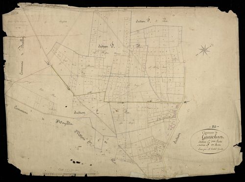 Plan du cadastre napoléonien - Gueschart : E2 et F1