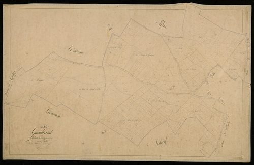 Plan du cadastre napoléonien - Gueudecourt : Chemin de Ginchy (Le), C