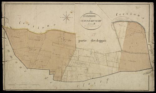 Plan du cadastre napoléonien - Guignemicourt : B
