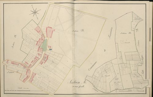 Plan du cadastre napoléonien - Atlas cantonal - Guignemicourt : A et sections A, B et C développées