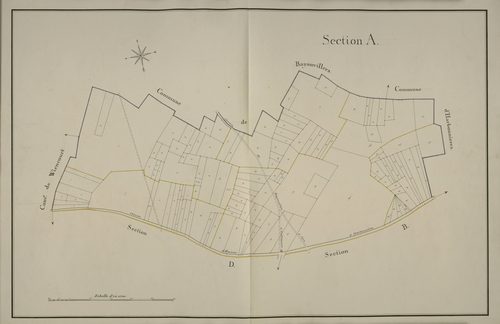 Plan du cadastre napoléonien - Guillaucourt : A