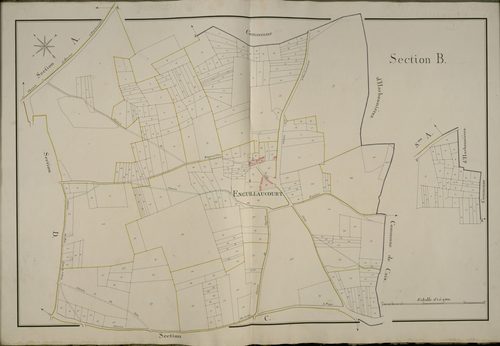 Plan du cadastre napoléonien - Guillaucourt : B