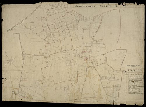 Plan du cadastre napoléonien - Guillaucourt : Enguillaucourt, B