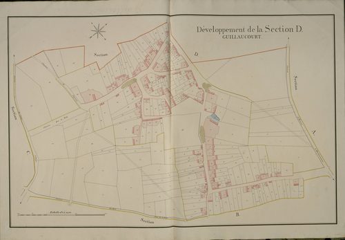 Plan du cadastre napoléonien - Guillaucourt : Guillaucourt, D développée