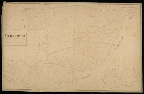 Plan du cadastre napoléonien - Guillemont : Bois de Guillemont (Le) ; Vallée du Bois du Tronc (Le), B