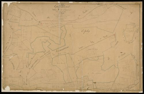 Plan du cadastre napoléonien - Guyencourt-Saulcourt (Guyencourt) : Saulcourt, B1