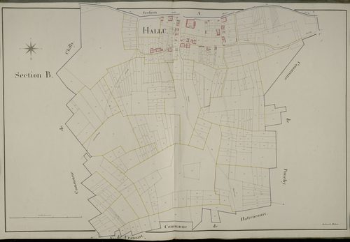 Plan du cadastre napoléonien - Hallu : B