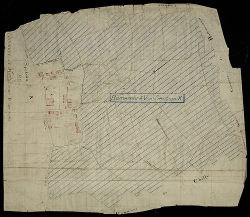 Plan du cadastre napoléonien - Hallu : Sud (Le), B