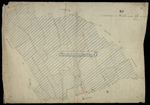 Plan du cadastre napoléonien - Hallu : Nord (Le), A