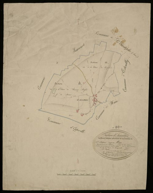 Plan du cadastre napoléonien - Ham (Saint-Sulpice) : tableau d'assemblage