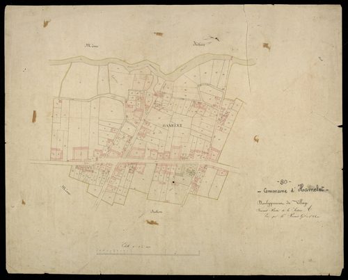 Plan du cadastre napoléonien - Hamelet : Village (Le), A développement