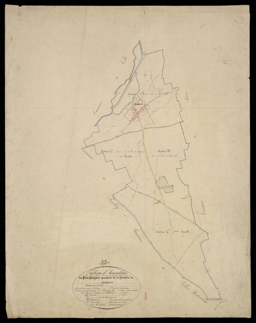 Plan du cadastre napoléonien - Hamelet : tableau d'assemblage