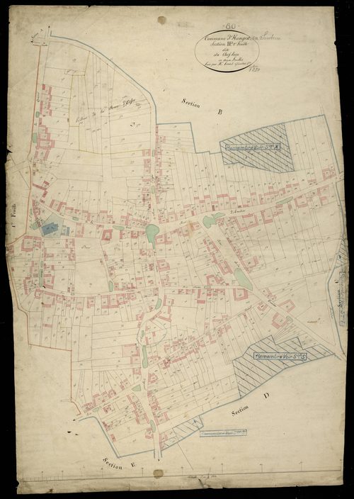 Plan du cadastre napoléonien - Hangest-en-Santerre (Hangest) : Chef-lieu (Le), H2