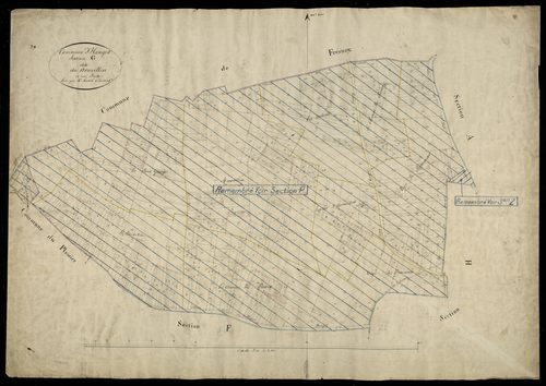 Plan du cadastre napoléonien - Hangest-en-Santerre (Hangest) : Aravillers (Le), G