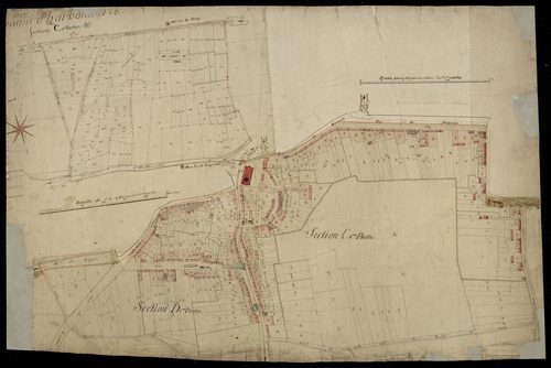 Plan du cadastre napoléonien - Harbonnieres : C1, C2 et D1