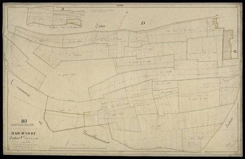 Plan du cadastre napoléonien - Hargicourt : Vallée (La), C