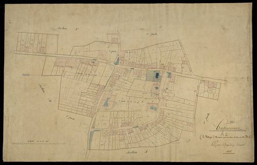Plan du cadastre napoléonien - Hattencourt : Village (Le), A2, B1 et C2