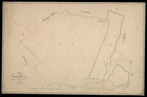 Plan du cadastre napoléonien - Hautvillers-Ouville (Hautvillers Ouville) : Halle (La), A