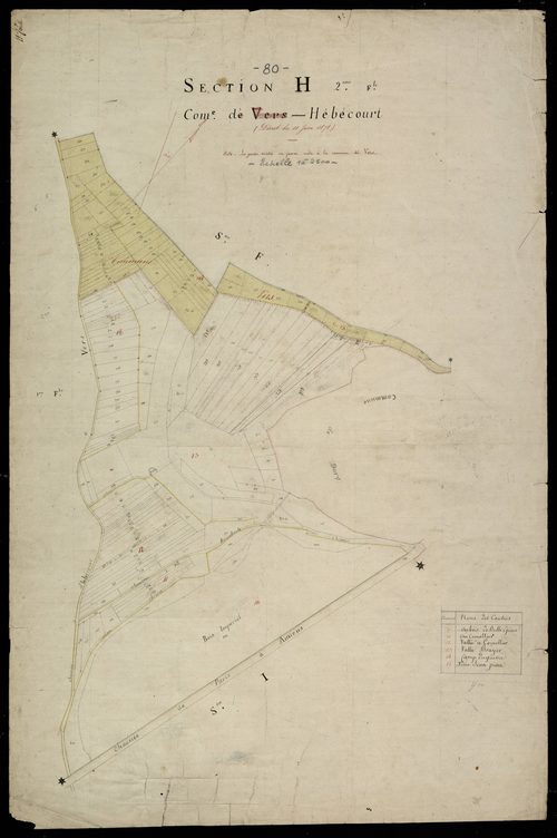 Plan du cadastre napoléonien - Hebecourt (Vers-Hébécourt) : H2
