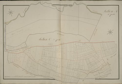 Plan du cadastre napoléonien - Hem-Hardinval (Hem) : A1 et C2