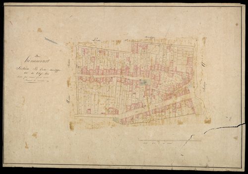 Plan du cadastre napoléonien - Henencourt (Hénancourt) : Chef-lieu (Le), B développement