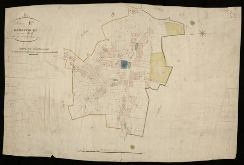 Plan du cadastre napoléonien - Herbecourt : E