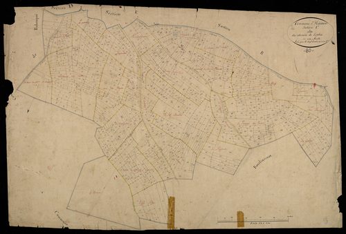 Plan du cadastre napoléonien - Herissart : Chemin de Corbie (Le), C