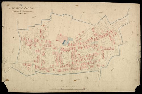 Plan du cadastre napoléonien - Herissart : Chef-lieu (Le), E