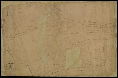 Plan du cadastre napoléonien - Hescamps (Agnières) : Mont de Preuzel (Le), D1
