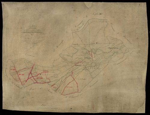 Plan du cadastre napoléonien - Hescamps (Agnières) : tableau d'assemblage