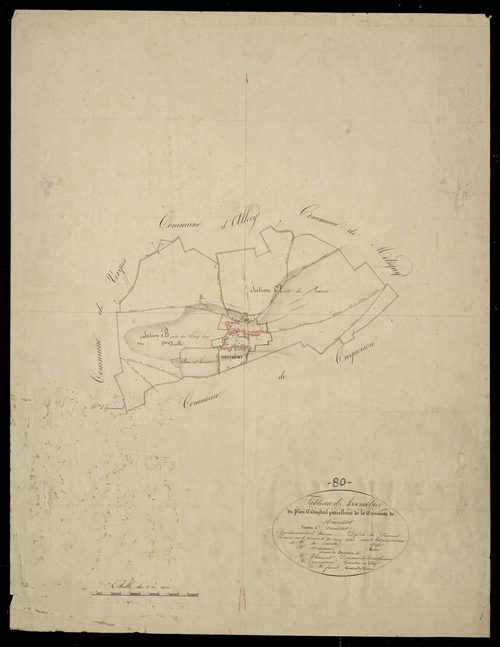Plan du cadastre napoléonien - Heucourt-Croquoison (Heucourt) : tableau d'assemblage