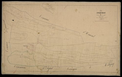Plan du cadastre napoléonien - Heucourt-Croquoison (Croquoison) : Chef-lieu (Le), A