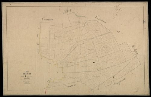 Plan du cadastre napoléonien - Heucourt-Croquoison (Heucourt) : Batard (Le), A