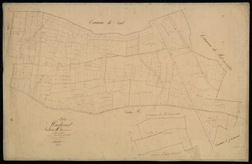 Plan du cadastre napoléonien - Heudicourt : Chemin de Metz-en-Couture (Le), A