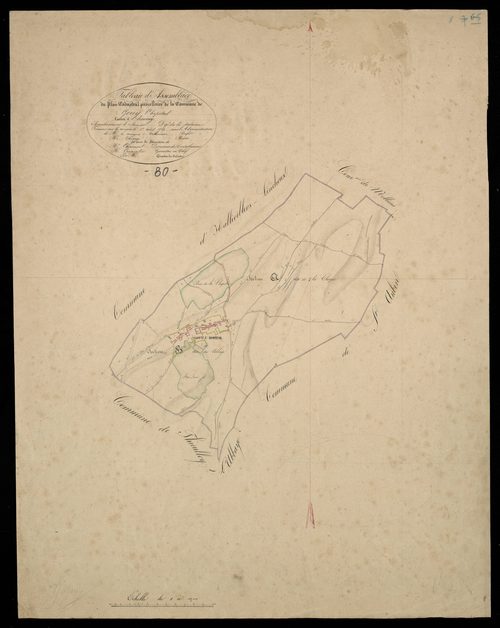 Plan du cadastre napoléonien - Hornoy-le-Bourg (Gouy l'Hopital) : tableau d'assemblage