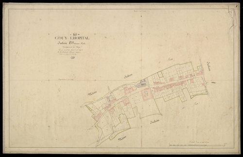 Plan du cadastre napoléonien - Hornoy-le-Bourg (Gouy l'Hopital) : Village (Le), B2 (développement du village)